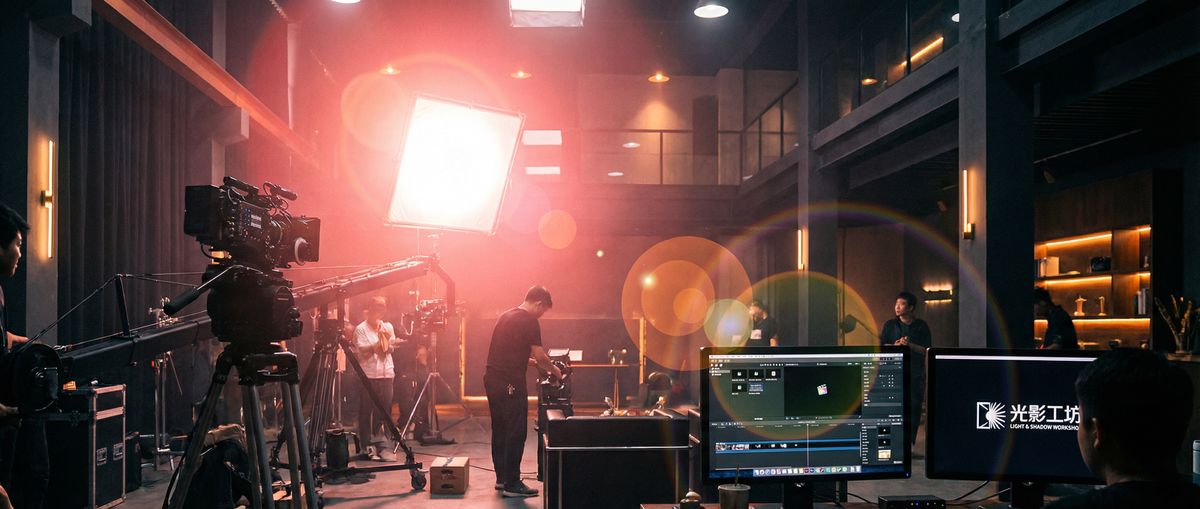 网红主播城市光影纪录片视频